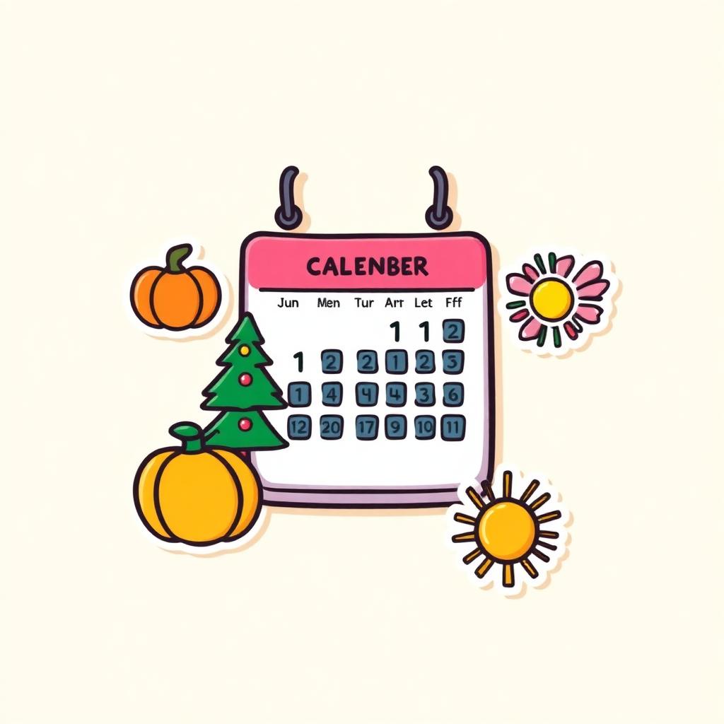 Months of the Year illustration